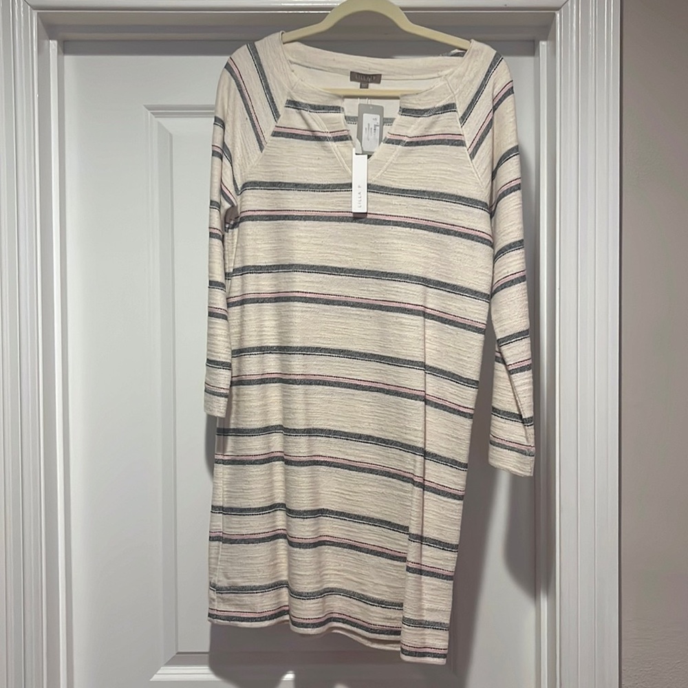 Lilla P Split neck dress New with tags size small